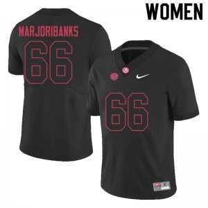 NCAA Women's Alabama Crimson Tide #66 Alec Marjoribanks Stitched College 2020 Nike Authentic Black Football Jersey ZF17Y14OF
